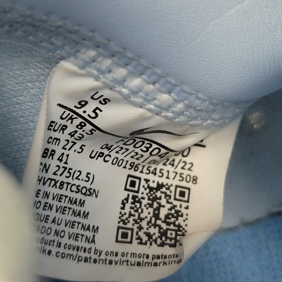 Nike Blazer Mid 77 Vintage Mens 9.5 Celestine Blue FD0304-400 Athletic Sneakers - Picture 8 of 8